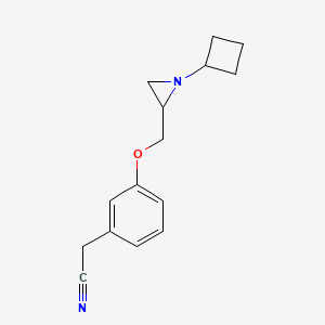 2-[3-[(1-Cyclobutylaziridin-2-yl)methoxy]phenyl]acetonitrile
