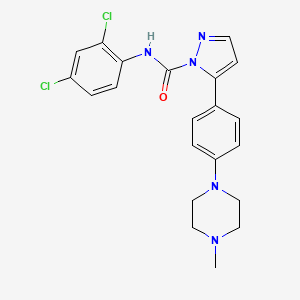 N-(2,4-dichlorophenyl)-5-[4-(4-methylpiperazin-1-yl)phenyl]pyrazole-1-carboxamide