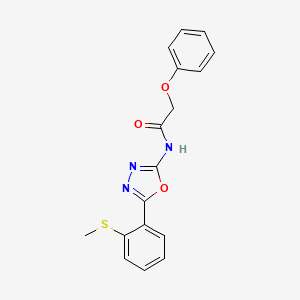 N-[5-(2-methylsulfanylphenyl)-1,3,4-oxadiazol-2-yl]-2-phenoxyacetamide