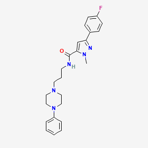 3-(4-fluorophenyl)-1-methyl-N-(3-(4-phenylpiperazin-1-yl)propyl)-1H-pyrazole-5-carboxamide
