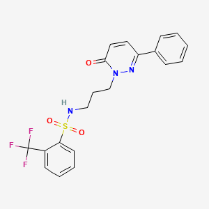 N-(3-(6-oxo-3-phenylpyridazin-1(6H)-yl)propyl)-2-(trifluoromethyl)benzenesulfonamide