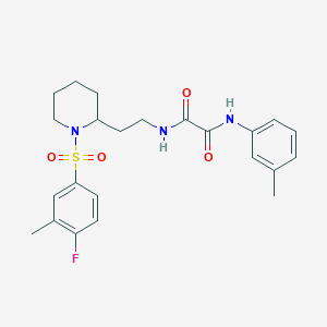 N1-(2-(1-((4-fluoro-3-methylphenyl)sulfonyl)piperidin-2-yl)ethyl)-N2-(m-tolyl)oxalamide