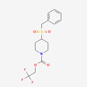 2,2,2-Trifluoroethyl 4-(benzylsulfonyl)piperidine-1-carboxylate