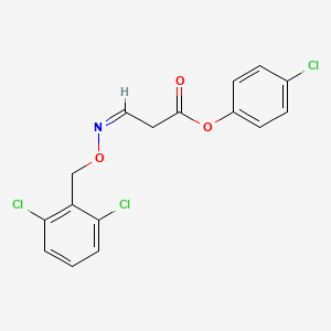 molecular formula C16H12Cl3NO3 B2895593 4-chlorophenyl (3Z)-3-{[(2,6-dichlorophenyl)methoxy]imino}propanoate CAS No. 338395-23-6