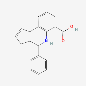 molecular formula C19H17NO2 B2895613 4-Phenyl-3a,4,5,9b-tetrahydro-3H-cyclopenta[c]quinoline-6-carboxylic acid CAS No. 353495-27-9