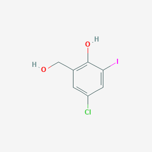 4-Chloro-2-(hydroxymethyl)-6-iodophenol