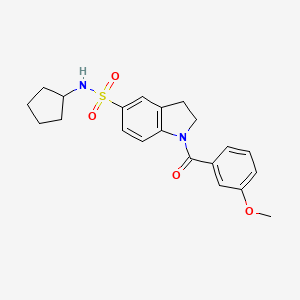 5-[(Cyclopentylamino)sulfonyl]indolinyl 3-methoxyphenyl ketone