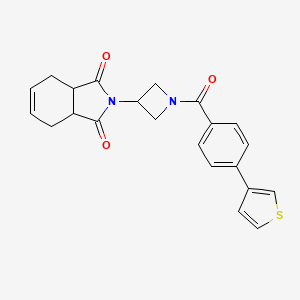 2-(1-(4-(thiophen-3-yl)benzoyl)azetidin-3-yl)-3a,4,7,7a-tetrahydro-1H-isoindole-1,3(2H)-dione