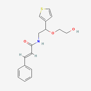 molecular formula C17H19NO3S B2895623 N-(2-(2-hydroxyethoxy)-2-(thiophen-3-yl)ethyl)cinnamamide CAS No. 2035036-88-3