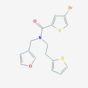 molecular formula C16H14BrNO2S2 B2895627 4-bromo-N-(furan-3-ylmethyl)-N-(2-(thiophen-2-yl)ethyl)thiophene-2-carboxamide CAS No. 1798030-02-0