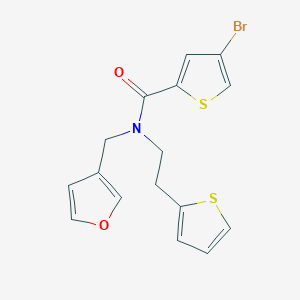 4-bromo-N-(furan-3-ylmethyl)-N-(2-(thiophen-2-yl)ethyl)thiophene-2-carboxamide