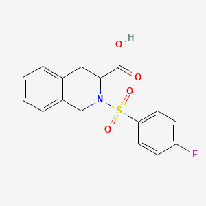 molecular formula C16H14FNO4S B2895629 2-(4-Fluorobenzenesulfonyl)-1,2,3,4-tetrahydroisoquinoline-3-carboxylic acid CAS No. 475041-45-3