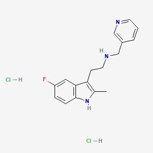 2-(5-fluoro-2-methyl-1H-indol-3-yl)-N-(pyridin-3-ylmethyl)ethanamine dihydrochloride