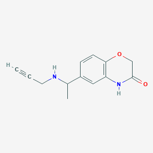 6-{1-[(prop-2-yn-1-yl)amino]ethyl}-3,4-dihydro-2H-1,4-benzoxazin-3-one