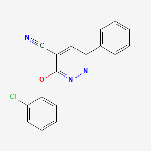 3-(2-Chlorophenoxy)-6-phenyl-4-pyridazinecarbonitrile