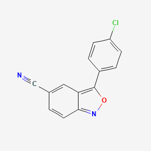 molecular formula C14H7ClN2O B2895645 3-(4-chlorophenyl)-2,1-benzoxazole-5-carbonitrile CAS No. 344276-72-8