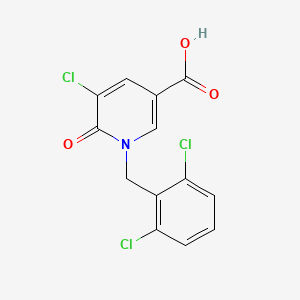 molecular formula C13H8Cl3NO3 B2895650 5-Chloro-1-(2,6-Dichlorobenzyl)-6-Oxo-1,6-Dihydro-3-Pyridinecarboxylic Acid CAS No. 339009-06-2