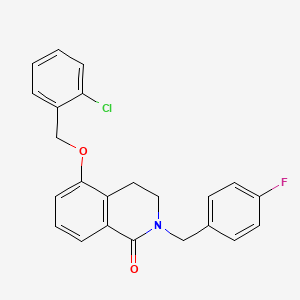 5-((2-chlorobenzyl)oxy)-2-(4-fluorobenzyl)-3,4-dihydroisoquinolin-1(2H)-one