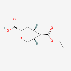 molecular formula C10H14O5 B2895681 rac-(1R,4S,6S,7S)-7-(ethoxycarbonyl)-3-oxabicyclo[4.1.0]heptane-4-carboxylicacid CAS No. 2402789-96-0
