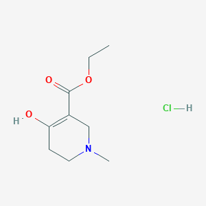 molecular formula C9H16ClNO3 B2895682 Ethyl 4-hydroxy-1-methyl-1,2,5,6-tetrahydro-3-pyridinecarboxylate hydrochloride CAS No. 37673-68-0; 474003-34-4
