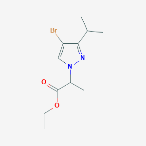 molecular formula C11H17BrN2O2 B2895689 Ethyl 2-(4-bromo-3-propan-2-ylpyrazol-1-yl)propanoate CAS No. 2106895-85-4