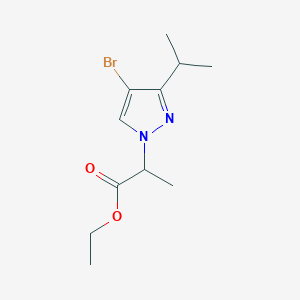 Ethyl 2-(4-bromo-3-propan-2-ylpyrazol-1-yl)propanoate