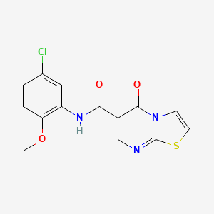 molecular formula C14H10ClN3O3S B2895690 N-(5-chloro-2-methoxyphenyl)-5-oxo-5H-thiazolo[3,2-a]pyrimidine-6-carboxamide CAS No. 851944-52-0