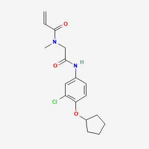 N-[2-(3-Chloro-4-cyclopentyloxyanilino)-2-oxoethyl]-N-methylprop-2-enamide