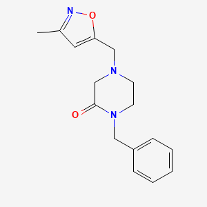 1-Benzyl-4-[(3-methyl-1,2-oxazol-5-yl)methyl]piperazin-2-one
