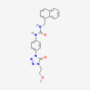 1-(4-(4-(2-methoxyethyl)-5-oxo-4,5-dihydro-1H-tetrazol-1-yl)phenyl)-3-(naphthalen-1-ylmethyl)urea