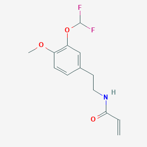 molecular formula C13H15F2NO3 B2895705 N-[2-[3-(Difluoromethoxy)-4-methoxyphenyl]ethyl]prop-2-enamide CAS No. 2411315-16-5