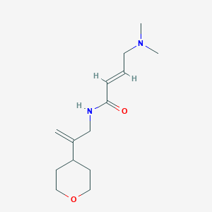 (E)-4-(Dimethylamino)-N-[2-(oxan-4-yl)prop-2-enyl]but-2-enamide