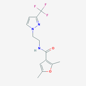 2,5-dimethyl-N-(2-(3-(trifluoromethyl)-1H-pyrazol-1-yl)ethyl)furan-3-carboxamide