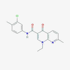 molecular formula C19H18ClN3O2 B2895716 N-(3-chloro-4-methylphenyl)-1-ethyl-7-methyl-4-oxo-1,4-dihydro-1,8-naphthyridine-3-carboxamide CAS No. 23681-84-7