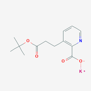 molecular formula C13H16KNO4 B2895726 Potassium 3-[3-(tert-butoxy)-3-oxopropyl]pyridine-2-carboxylate CAS No. 2229558-05-6
