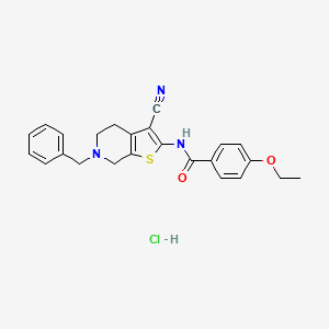 N-(6-benzyl-3-cyano-4,5,6,7-tetrahydrothieno[2,3-c]pyridin-2-yl)-4-ethoxybenzamide hydrochloride