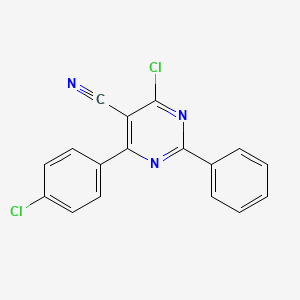 4-Chloro-6-(4-chlorophenyl)-2-phenyl-5-pyrimidinecarbonitrile