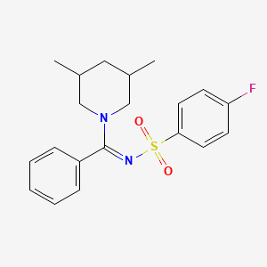 (NZ)-N-[(3,5-dimethylpiperidin-1-yl)-phenylmethylidene]-4-fluorobenzenesulfonamide