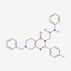 molecular formula C29H28N4O2 B2895751 2-[7-benzyl-2-(4-methylphenyl)-4-oxo-3H,4H,5H,6H,7H,8H-pyrido[3,4-d]pyrimidin-3-yl]-N-phenylacetamide CAS No. 1189472-39-6