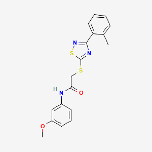 N-(3-methoxyphenyl)-2-((3-(o-tolyl)-1,2,4-thiadiazol-5-yl)thio)acetamide