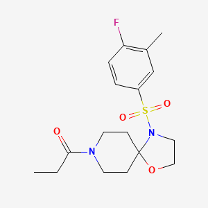 4-[(4-Fluoro-3-methylphenyl)sulfonyl]-8-propionyl-1-oxa-4,8-diazaspiro[4.5]decane