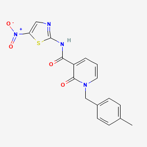 molecular formula C17H14N4O4S B2895769 1-(4-methylbenzyl)-N-(5-nitrothiazol-2-yl)-2-oxo-1,2-dihydropyridine-3-carboxamide CAS No. 899754-23-5