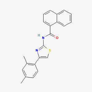N-[4-(2,4-dimethylphenyl)-1,3-thiazol-2-yl]naphthalene-1-carboxamide