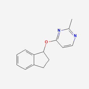 4-(2,3-dihydro-1H-inden-1-yloxy)-2-methylpyrimidine