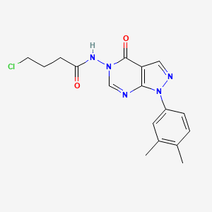 4-chloro-N-(1-(3,4-dimethylphenyl)-4-oxo-1H-pyrazolo[3,4-d]pyrimidin-5(4H)-yl)butanamide