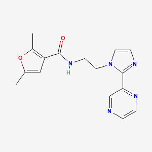 2,5-dimethyl-N-(2-(2-(pyrazin-2-yl)-1H-imidazol-1-yl)ethyl)furan-3-carboxamide