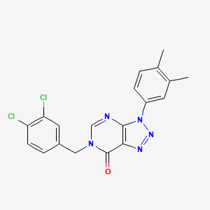 molecular formula C19H15Cl2N5O B2895813 6-[(3,4-dichlorophenyl)methyl]-3-(3,4-dimethylphenyl)-3H,6H,7H-[1,2,3]triazolo[4,5-d]pyrimidin-7-one CAS No. 893920-77-9