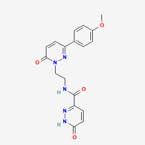 molecular formula C18H17N5O4 B2895814 N-(2-(3-(4-methoxyphenyl)-6-oxopyridazin-1(6H)-yl)ethyl)-6-oxo-1,6-dihydropyridazine-3-carboxamide CAS No. 1219905-39-1