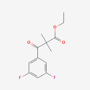 molecular formula C13H14F2O3 B2895820 Ethyl 3-(3,5-difluorophenyl)-2,2-dimethyl-3-oxopropanoate CAS No. 1283953-42-3