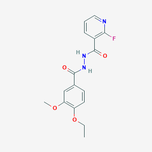 molecular formula C16H16FN3O4 B2895821 N'-(4-ethoxy-3-methoxybenzoyl)-2-fluoropyridine-3-carbohydrazide CAS No. 1808739-33-4
